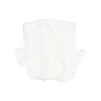 Buho White Rib Ruffle Culotte