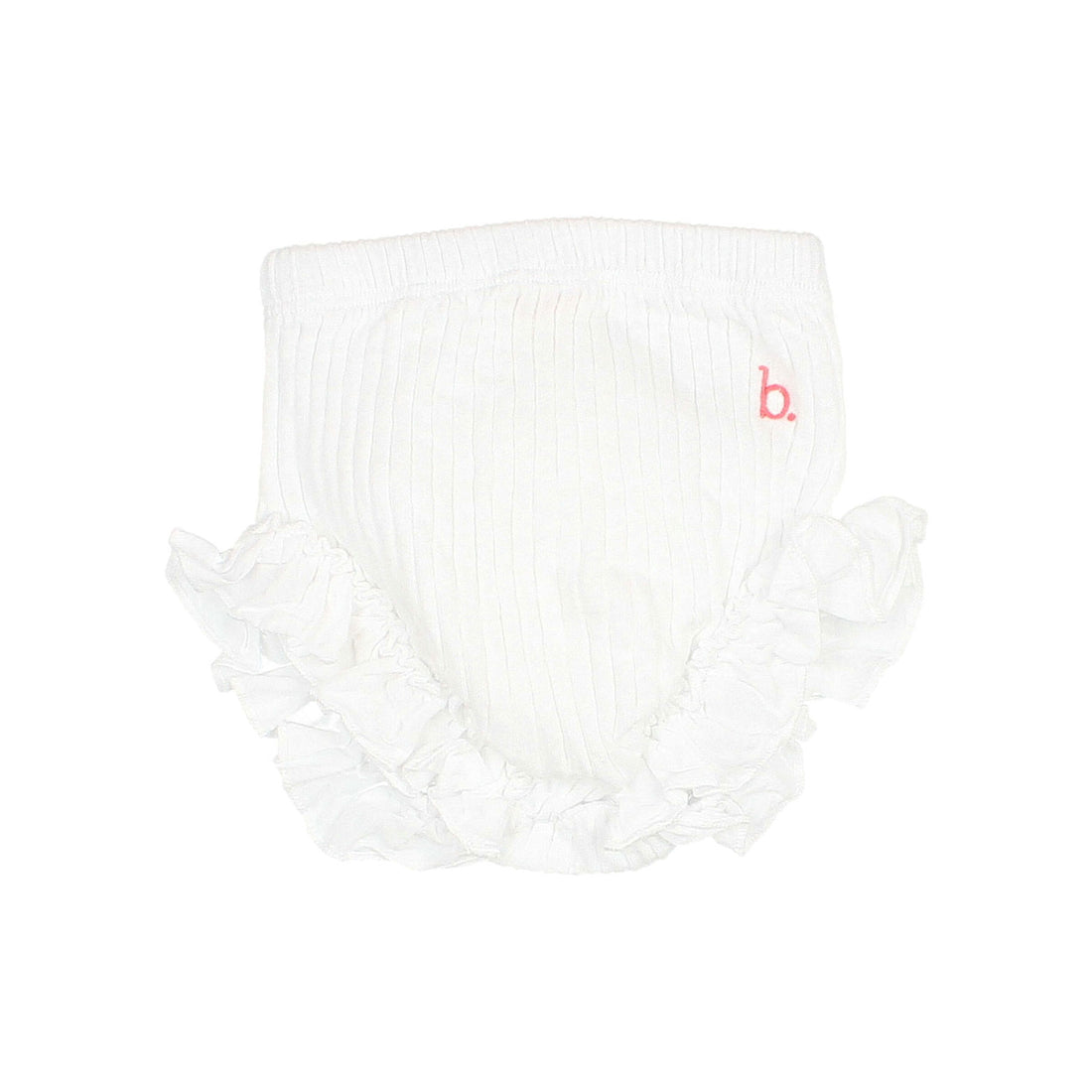 Buho White Rib Ruffle Culotte