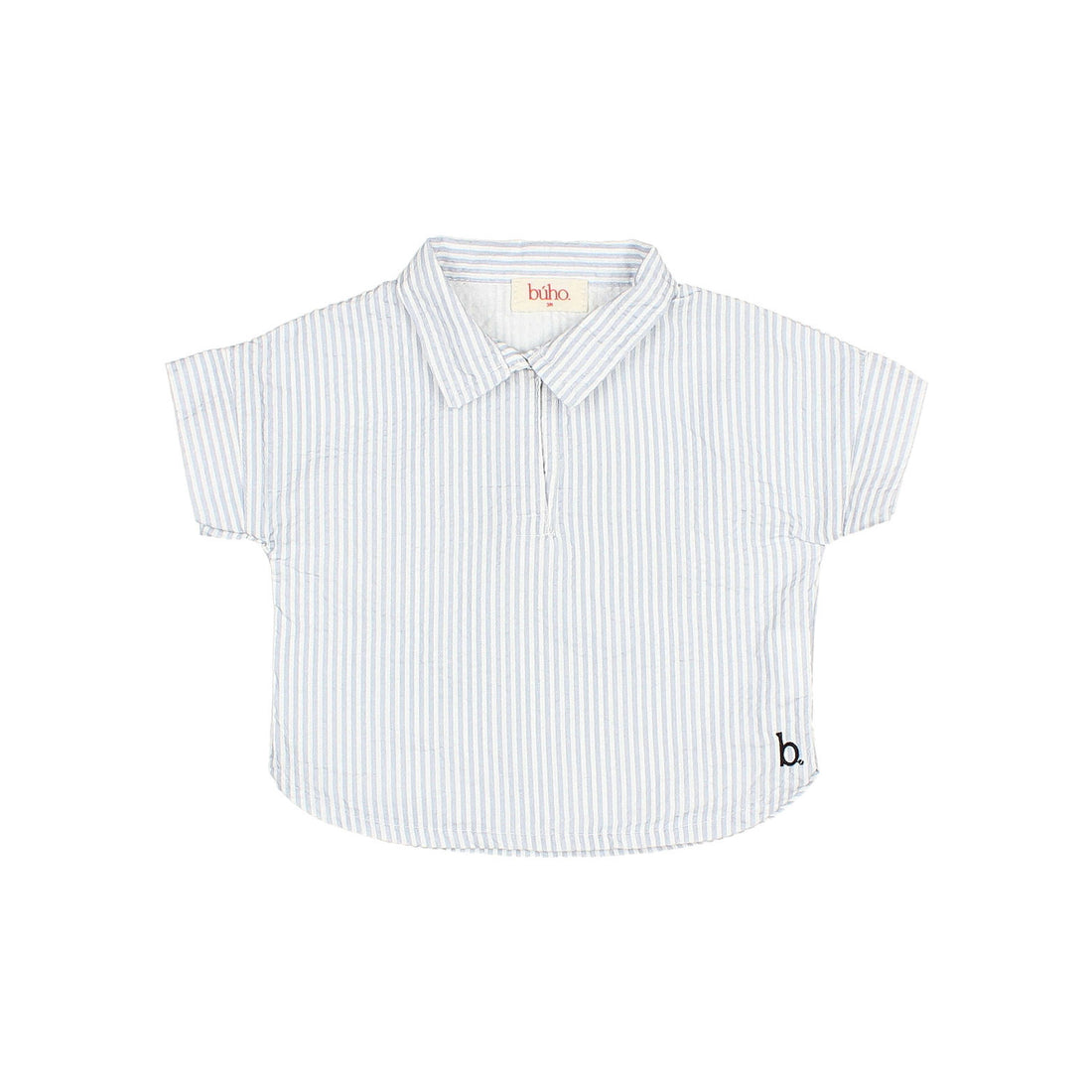Buho Sky Blue Stripe Blue Baby Shirt