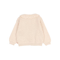 Buho Cream Pink Boho Baby Cardigan