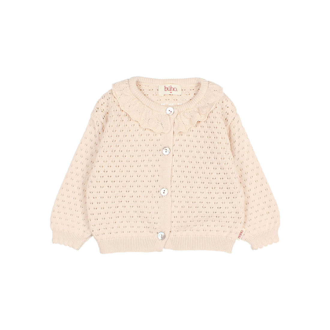 Buho Cream Pink Boho Baby Cardigan