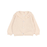 Buho Cream Pink Boho Baby Cardigan