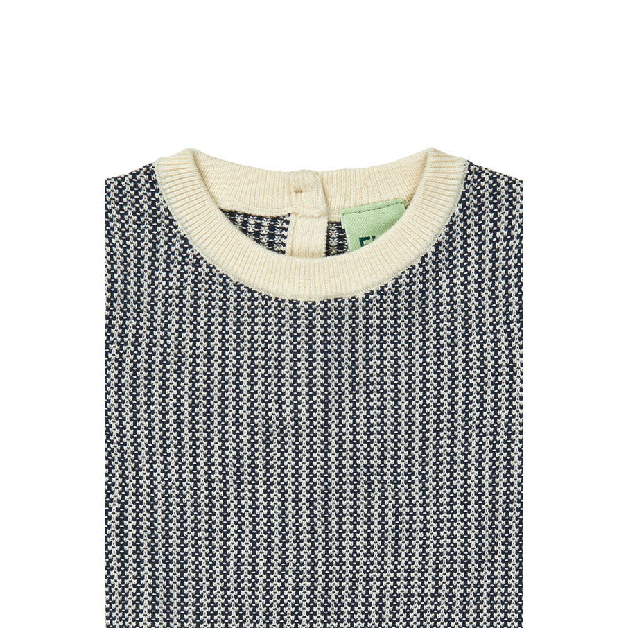 FUB Ecru/Dark Navy Baby Two Color Top