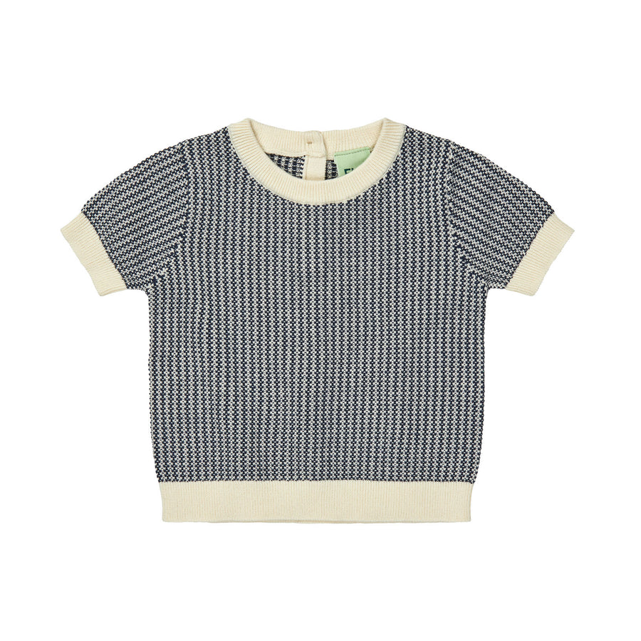 FUB Ecru/Dark Navy Baby Two Color Top