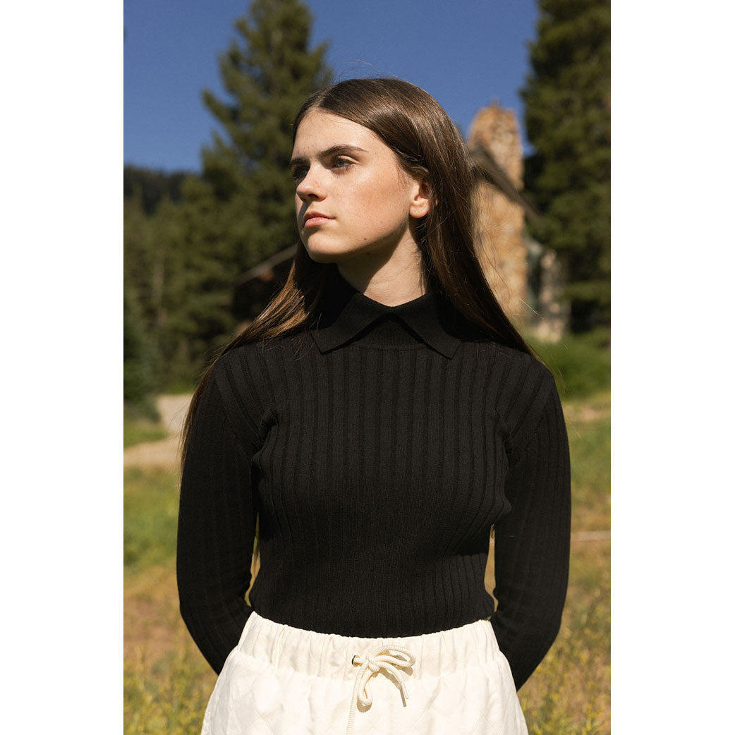 Clubhouse Black Fold Over Turtleneck