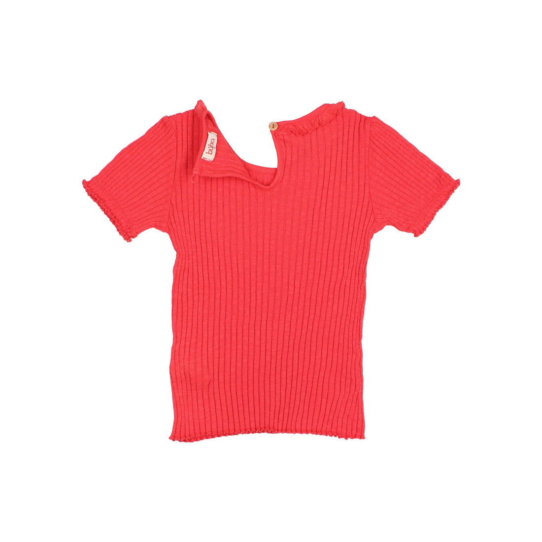 Buho Coral Rib Collar T-Shirt