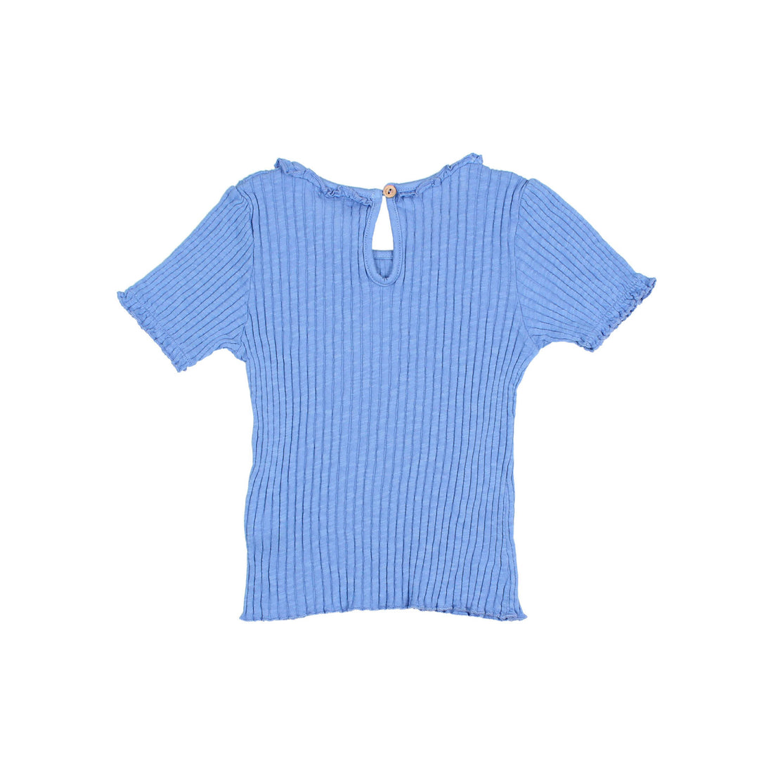 Buho  Ocean Blue Rib Collar T-Shirt