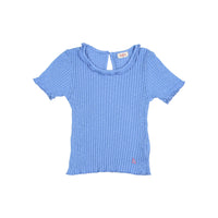 Buho  Ocean Blue Rib Collar T-Shirt