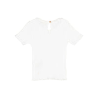 Buho White Rib Collar T-Shirt