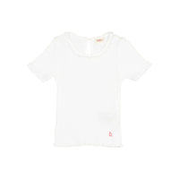Buho White Rib Collar T-Shirt