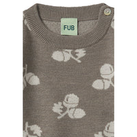 FUB Hazel Melange/Ecru Acorn Baby Sweater