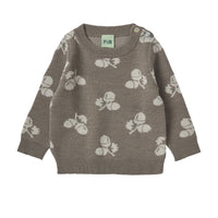 FUB Hazel Melange/Ecru Acorn Baby Sweater