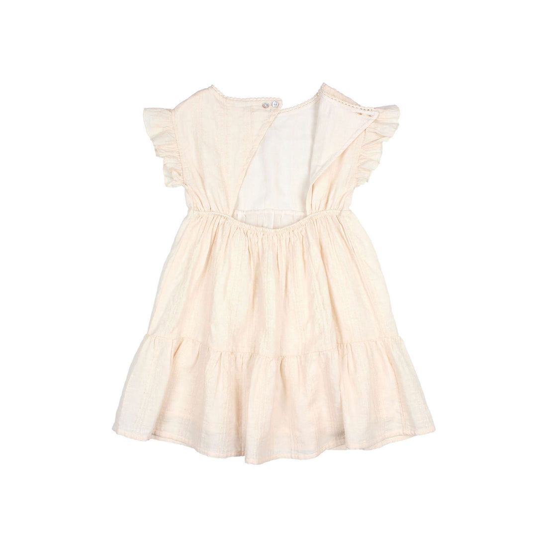 Buho Cream Pink Chic Lurex Dress