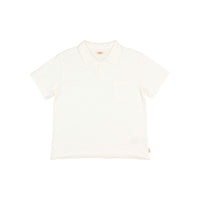 Buho White Pocket Polo