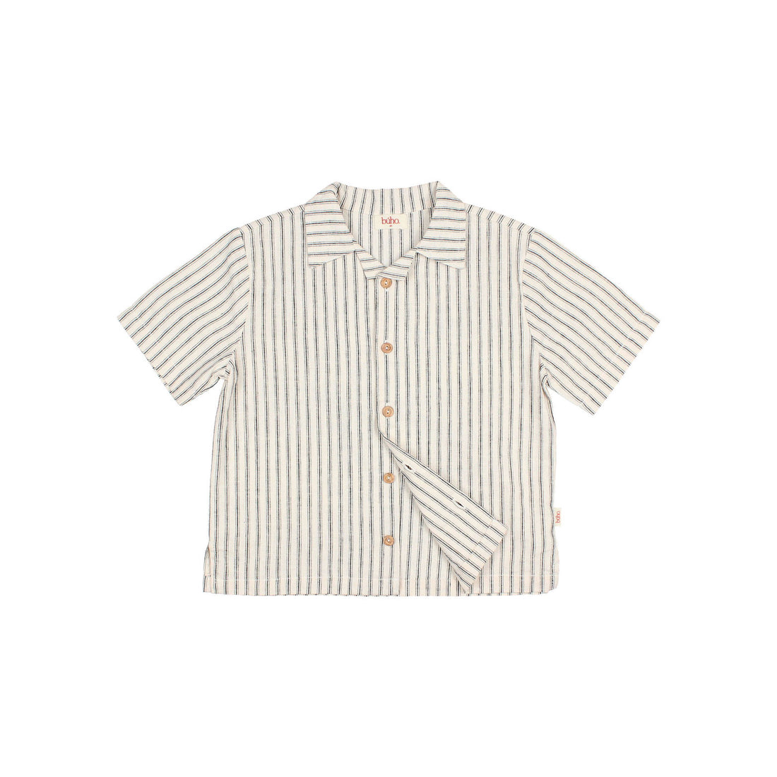 Buho Cream Stripes Linen Shirt