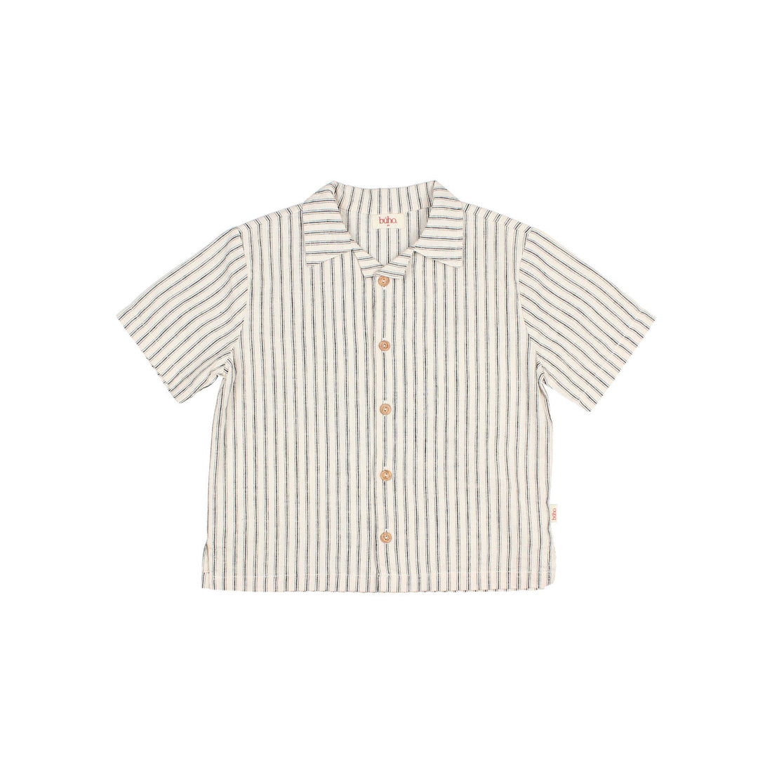 Buho Cream Stripes Linen Shirt