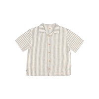 Buho Cream Stripes Linen Shirt