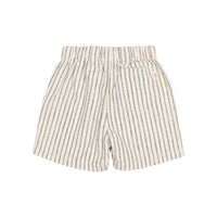 Buho Cream Stripes Linen Shorts