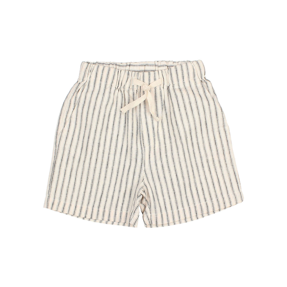 Buho Cream Stripes Linen Shorts