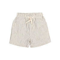 Buho Cream Stripes Linen Shorts