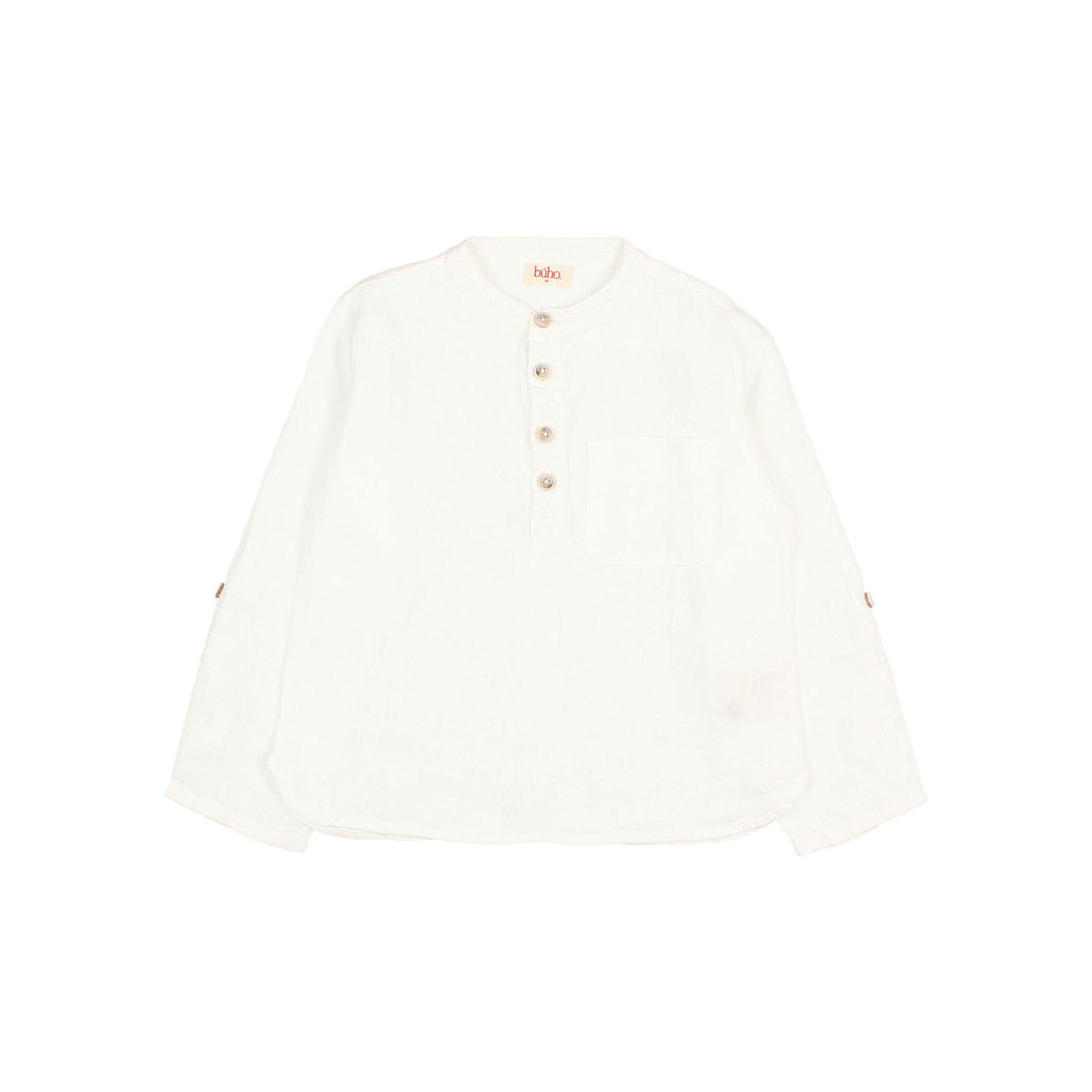 Buho White Linen Kurta