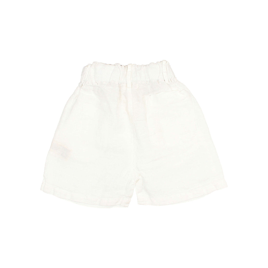 Buho White Linen Bermuda