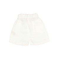 Buho White Linen Bermuda