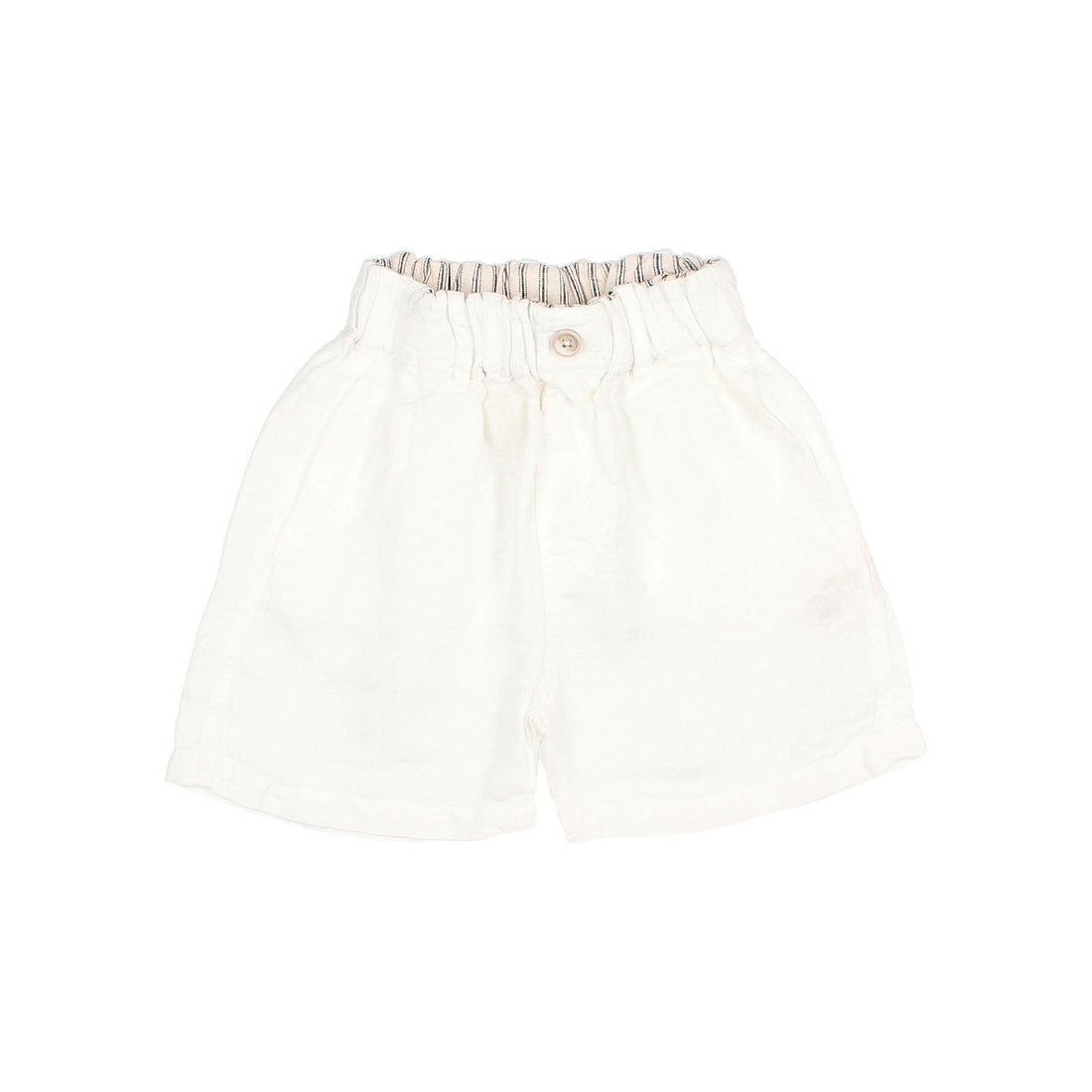 Buho White Linen Bermuda