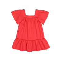 Buho Coral Poplin Dress