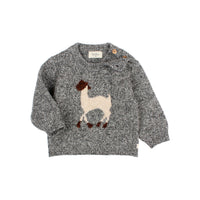 Buho Grey Melange Baby Llama Sweater
