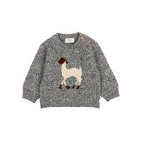 Buho Grey Melange Baby Llama Sweater
