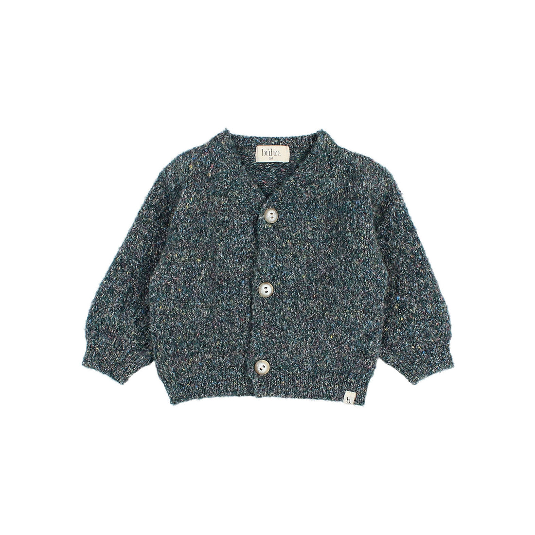 Buho Alpine Green Baby Melange Cardigan
