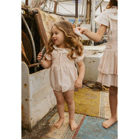 1984 Light Pink Smocked Romper