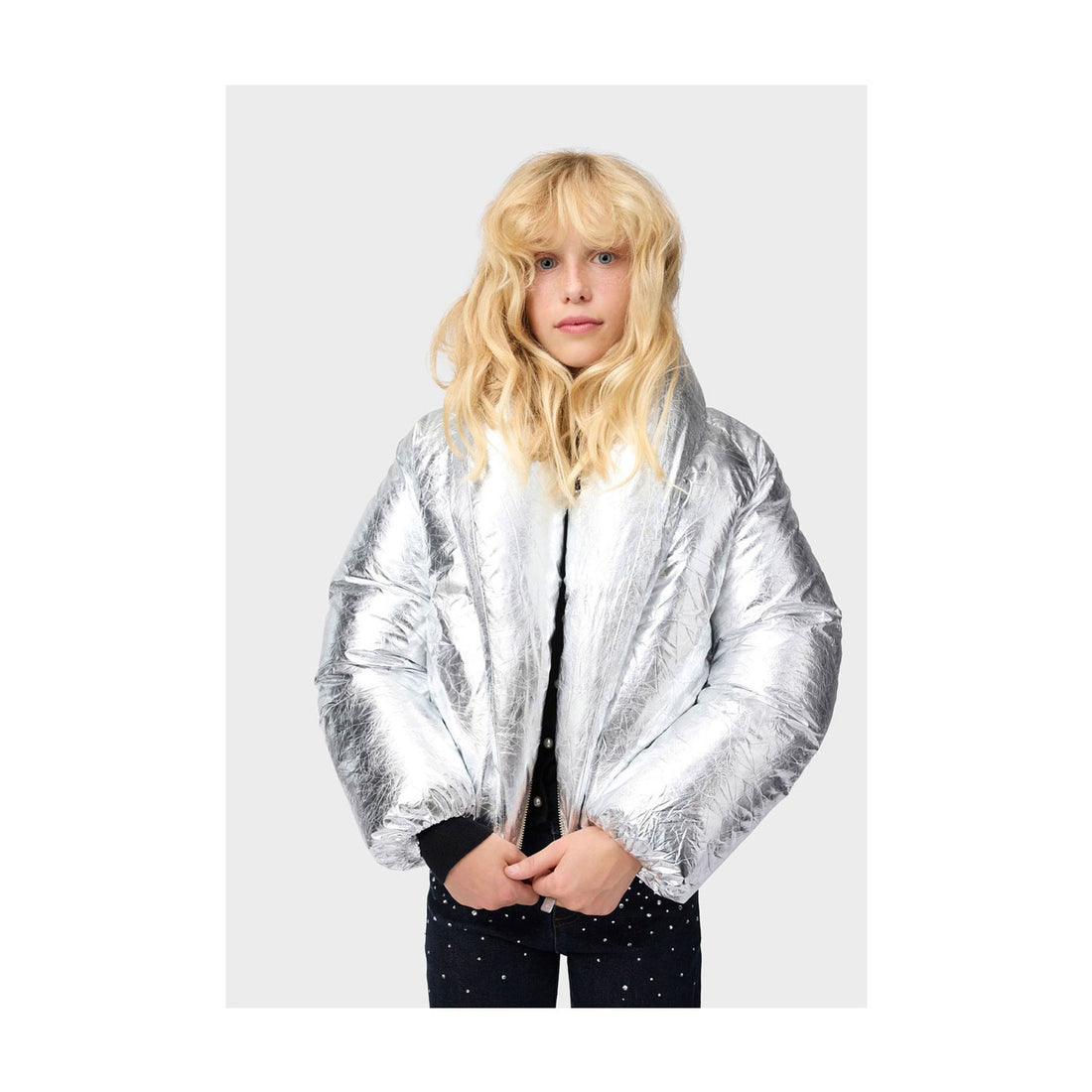 Molo Crinkled Silver Heylee Jacket