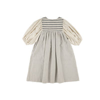 Belle Chiara Medium Grey Stripe Crossover Canesu Dress