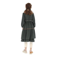 Belle Chiara Green Mousseline Zig Zag Dress