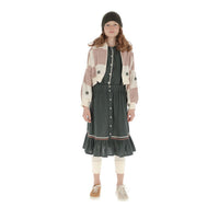 Belle Chiara Green Mousseline Botons Skirt