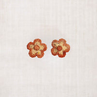 Misha and Puff Medium Flower Clip Set - Camel Confetti