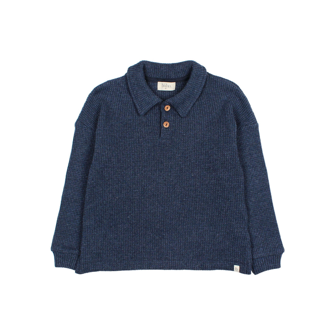 Buho Navy Waffle Polo