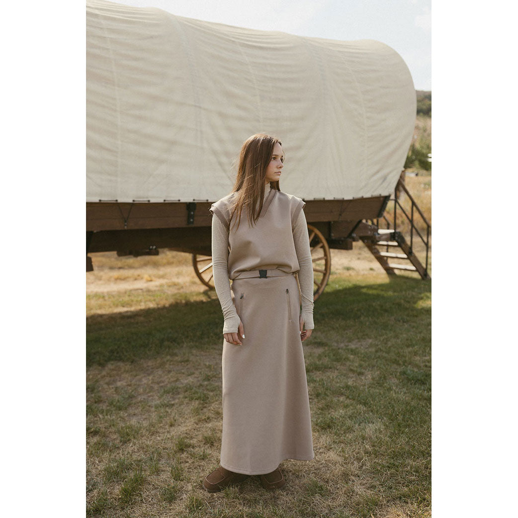 ELEMENTS Taupe Trim Turtleneck