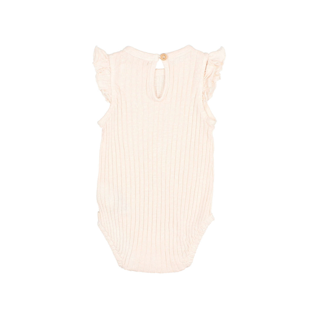 Buho Ivory Baby Rib Ruffle Bodysuit