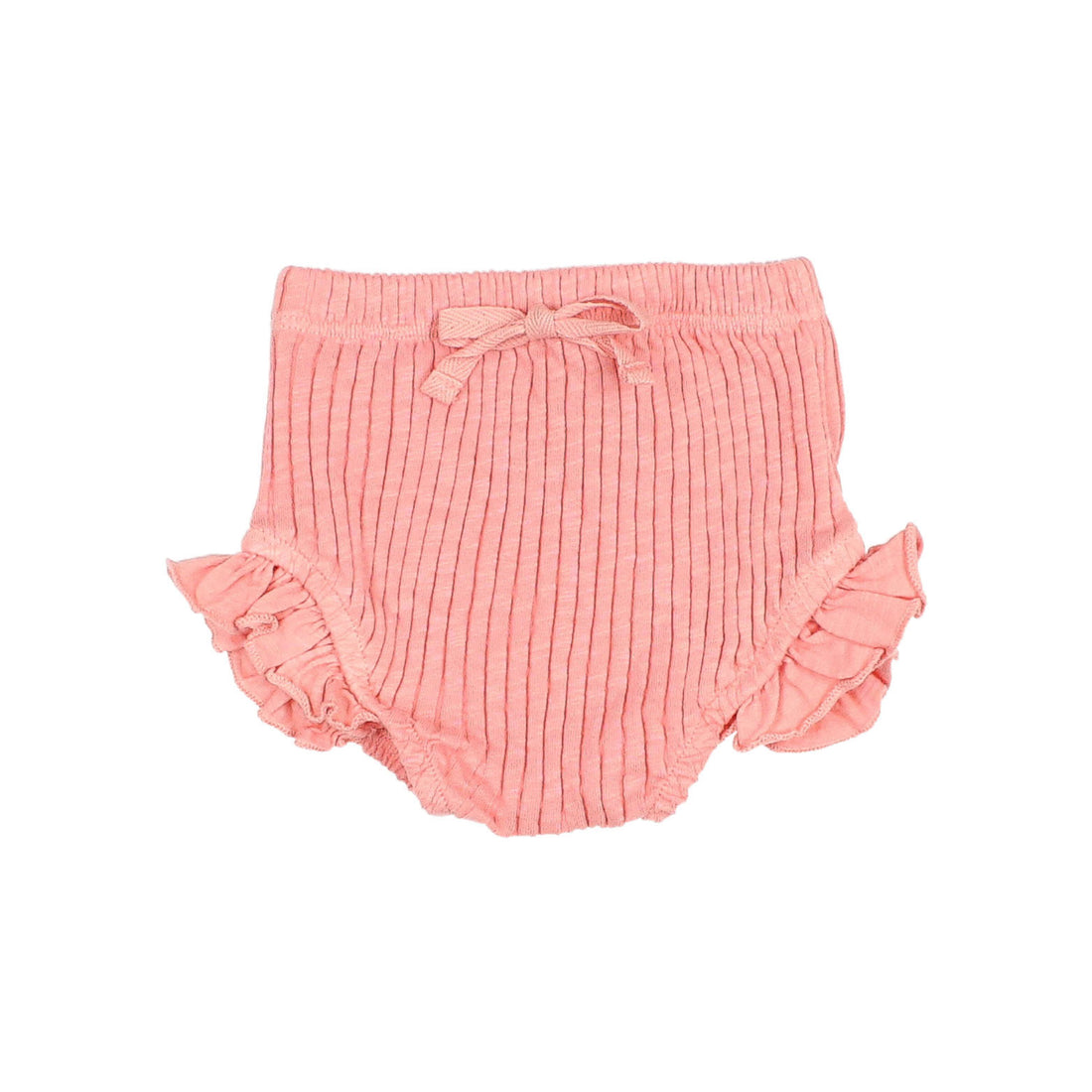 Buho Peach Pink Baby Rib Ruffle Bloomers