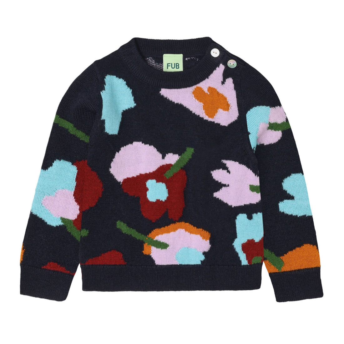FUB Dark Navy Baby Jaquard Sweater