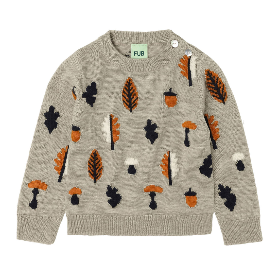 FUB Oat Melange Baby Jaquard Sweater