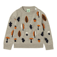 FUB Oat Melange Baby Jaquard Sweater