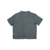 Buho Blue Teal Linen Shirt