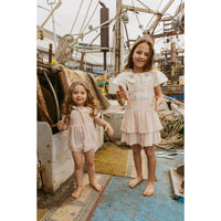 1984 Light Pink Smocked Romper