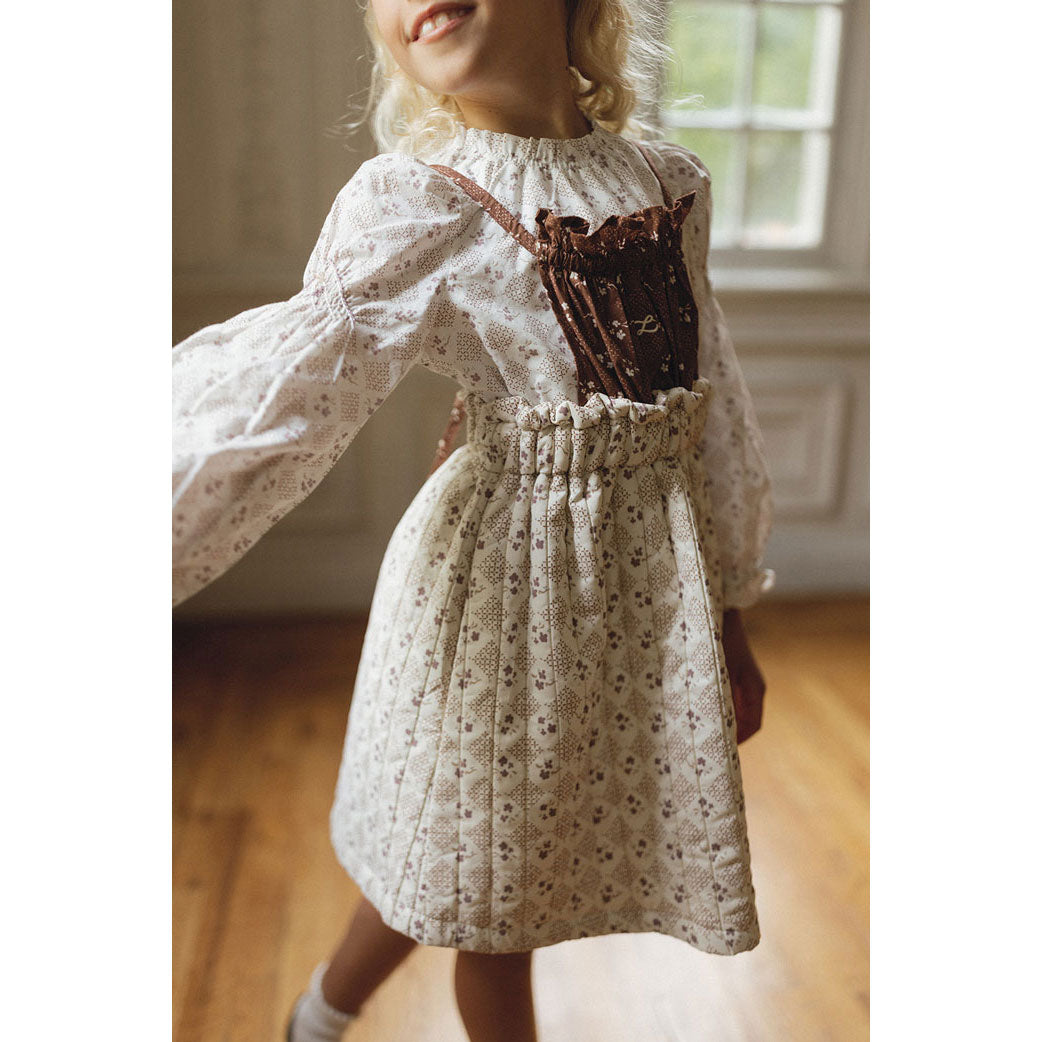 L by Ladida Cream Floral Trellis Shirt