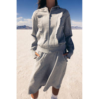 Elements Gray Ruffle Sweatshirt