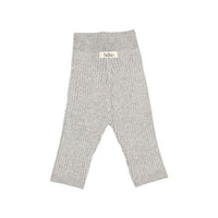 Buho Light Grey Rib Knit Baby Leggings